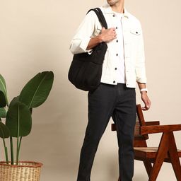 Mast & Harbour Men Tapered Fit Stretchable Cropped Jeans-image-26