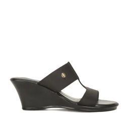 Bata Women's Black Casual Wedges-image-59