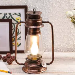 Tucasa NTU-107 B-22 Glass Shade Table Lamp with Metal Base (Others)-13