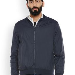 Duke Men Navy Blue Solid Reversible Sporty Jacket-image-23