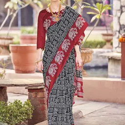 Mitera Ethnic Motifs Silk Blend Bagh Saree-picture-33