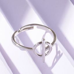 SALTY Women & Girls With You Toggle Silver Adjustable Finger Ring-image-44