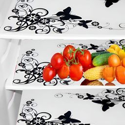Aura White Set of 3 Piece Printed Heat Resistant Fridge Mats-9