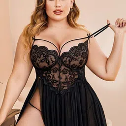 Softwrap Women Plus Size Shoulder Straps Baby Doll-picture-55