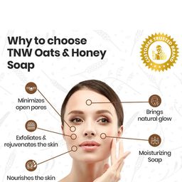 TNW the natural wash Oats & Honey Set Of 2 Handmade Moisturizing Soap For Dry Skin 100g image 5