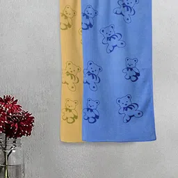 Myntra Elegant Homes Kids Blue & Yellow 2 Pieces Printed Cotton 300 GSM Bath Towels-image-44