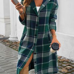 StyleCast x Revolte Women Checked Longline Tailored Jacket-image-27