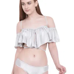La Intimo Lunar Rock Striped Bra & Bikini Panty-image-91