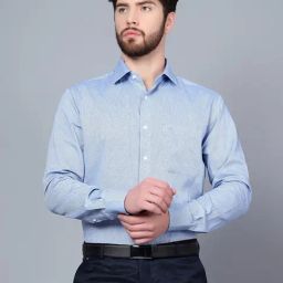 Cantabil Blue Regular Fit Shirt-image-70