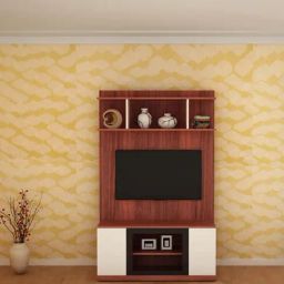 Godrej Interio Meraki Engineered Wood TV Entertainment Unit Finish Color - Brown, Knock Down-image-1