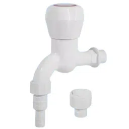 SUPREME Classic Series Garden Tap Quarter Turn Plastic, Texla White-13