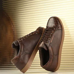 CARLO ROMANO Men Printed Leather Sneakers-image-10