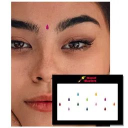 Comet Busters 12 Pcs Reusable Designer Bindis - Multicoloured image 3