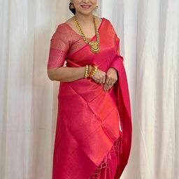 Parampara Ethnic Pure Silk Embroderid Saree With Beautiful Blouse-picture-15