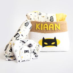 Yellow Doodle Superbaby Printed Organic Bedding Gift Basket - Yellow-image-80