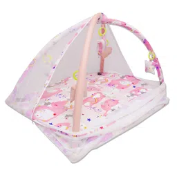 VParents Cloudy Baby Bedding Set / Baby Bedding Mattress Set with Mosquito Net / Baby Bed Set and Baby Play Gym with Mosquito Net - PINK-picture-37