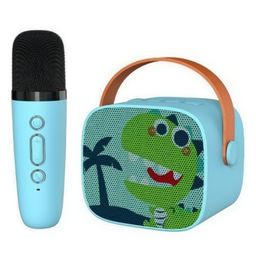 HAPPY HUES Kids Karaoke Machine with Wireless Microphone - Blue-14
