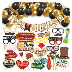 Wobbox Happy Birthday Props Happy Birthday Banne Harry Potter Theme Decoration Items Multi Color -Pack Of 50-image-56