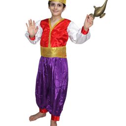 Kaku Fancy Dresses Aladdin Theme Costume Set - Multi Colour-image-91