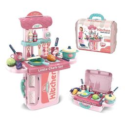 AKN TOYS 3 in 1 Portable Pretend Food Party Role Cooking Kitchen Play Set Toy for Boys and Girls ( Color May Vary)-1
