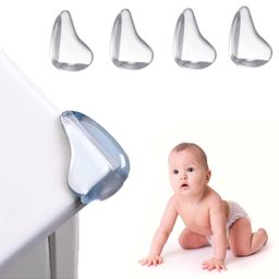 Safe-O-Kid Clear Corner ProtectorsChildproofing Furniture Safety Guards, Shock-Absorbing, Baby Proofing Corner Guards (Pack of 4)-image-16