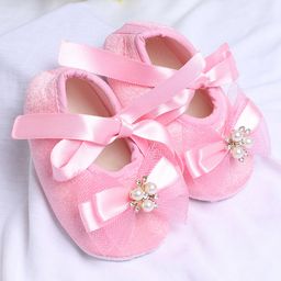 Coco Candy Pearls Embellished Bow Applique Detailed Booties - Pink-image-101