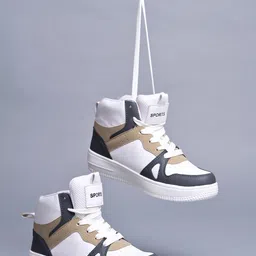 Shoetopia Colour Blocked Sneakers - White-picture-36