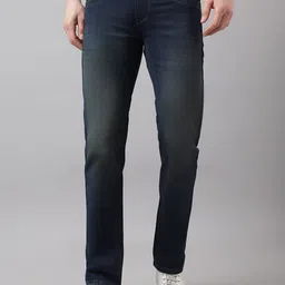 Richlook Men Comfort Slim Fit Mildly Distressed Light Fade Stretchable Jeans-image-25