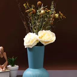 TAYHAA White 2 Pieces Rose Artificial Flower-image-13