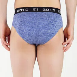 GOTO Pack Of 2 Mid-Rise Basic Briefs Melange lycra outer elastic AIR DGREY2Ps image 4