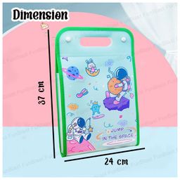 FunBlast Space Theme File Folder with Button Lock and Handle  Pack of 1, Random Color image 3