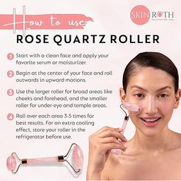 SKINROTH Rose Quartz Face Roller For Puffiness image 2