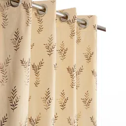 Myntra Elegant Homes Unisex Set Of 2 Cream Ripple Fold Regular Window Curtain-picture-15