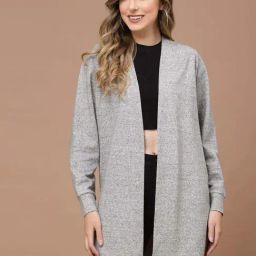 KASSUALLY Grey Printed Shrug-image-4