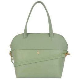 Baggit Green Solid Medium Bowler Bag-43