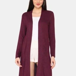 Zivame Purple Full Sleeves Shrug-image-5