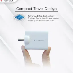 Neopack Power Cube 45W Dual Port PD USB C Charger with Compact Design (White) image 3