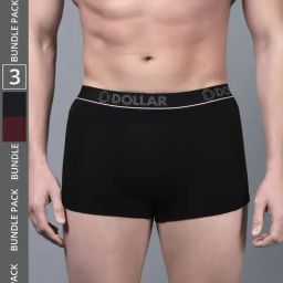 Dollar Bigboss Assorted Cotton Regular Fit Trunks - Pack Of 3-picture-18