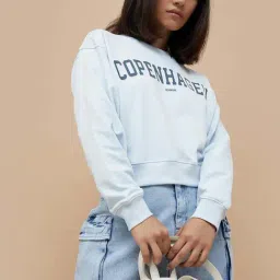 Ginger by Lifestyle Blue Cotton Printed Sweatshirt-image-57