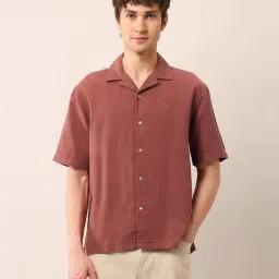 U.S. Polo Assn. Denim Co. Red Linen Relaxed Fit Shirt-picture-47
