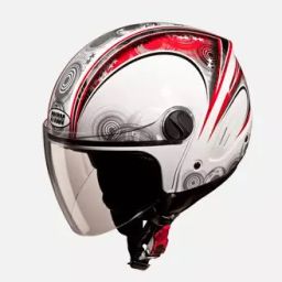 Studds N2 White Large (580 mm) Open Face Helmet, Track D1 Decor-image-72