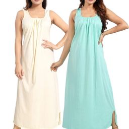 Inner Beats Pack Of 2 Cotton Blend Nightdress-picture-43