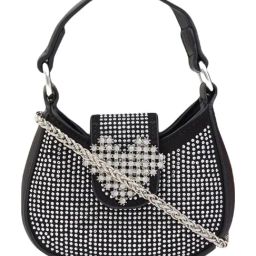 Globus Black Embellished Small Handbag-30