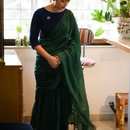 Suta Green Cotton Woven Design Saree Without Blouse-picture-36