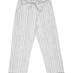 Mode By Red Tape Kids Off White Cotton Striped Trousers-image-38