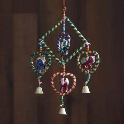 eCraftIndia Handcrafted Decorative Elephant Wall/Door/Window Hanging Bells-27
