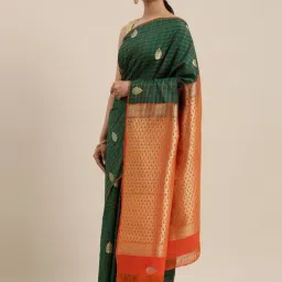The Chennai Silks Green Belgaum Art Silk Saree With Blouse-image-8