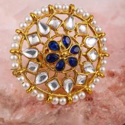 Zaveri Pearls Multicolor Alloy Cocktail Ring-57