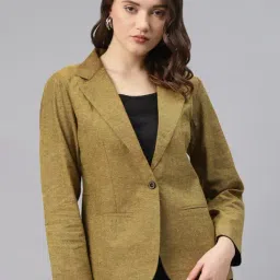 Cottinfab Green Self Design Blazer-picture-32