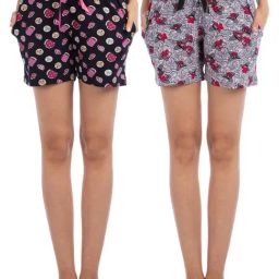 Nite Flite Multicolor Printed Night Shorts (Pack of 2)-image-13